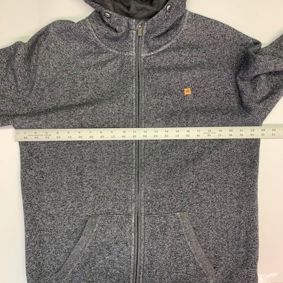 TenTree Men's Spacedye Full Zip Hoodie Textured Gray Casual‎ Everyday Activewear - Picture 10 of 12